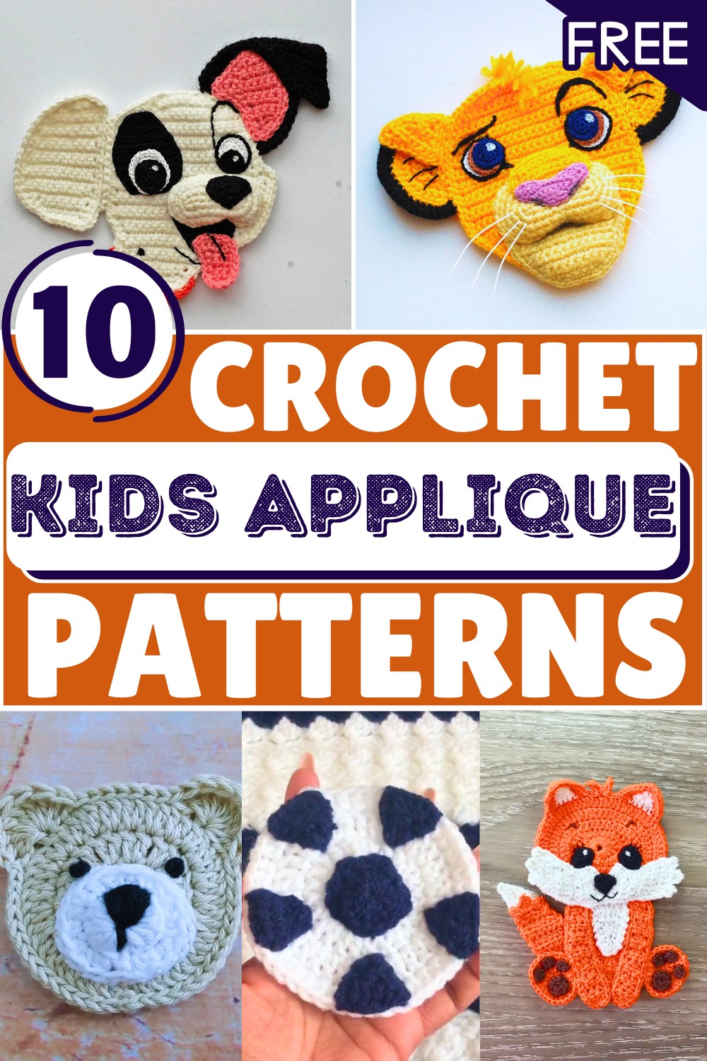 Happy Kids Appliques Free Crochet Patterns 1