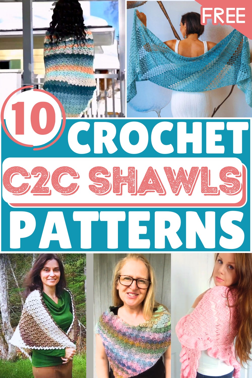 Light C2C Shawls – Free Crochet Patterns 1