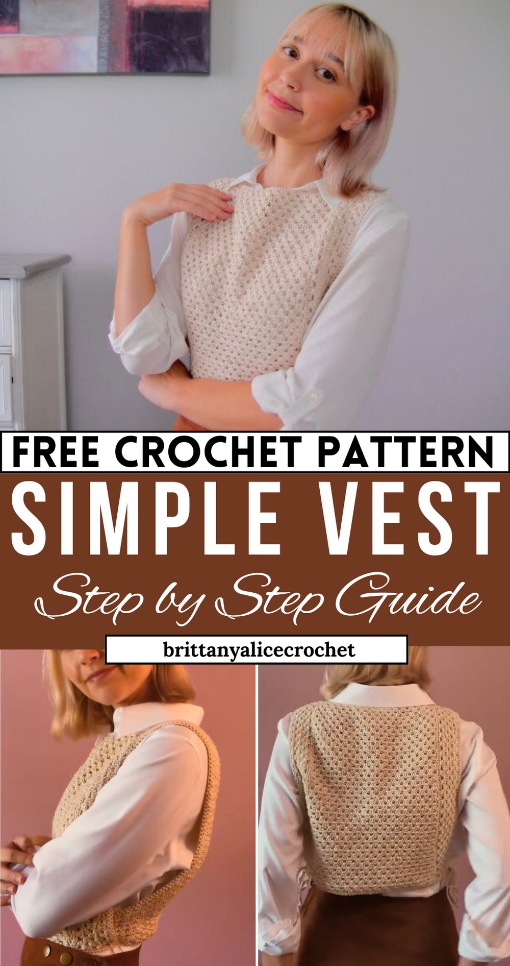 Simple Beginner Crochet Vest
