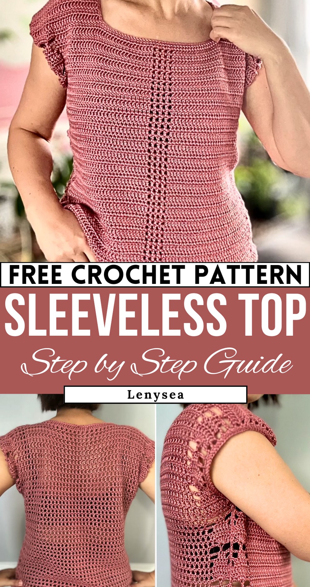 Sleeveless Crochet Summer Top 1