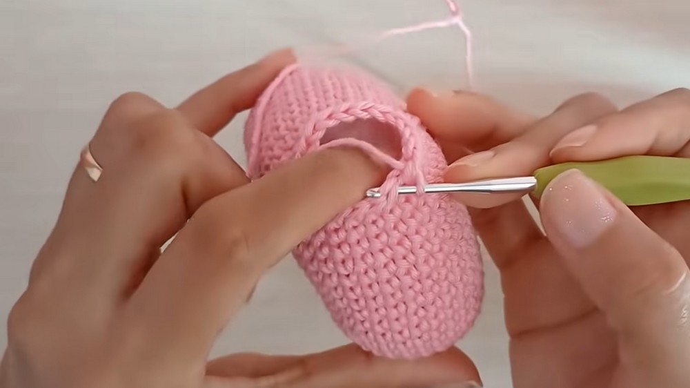 Crochet Heart Keychain