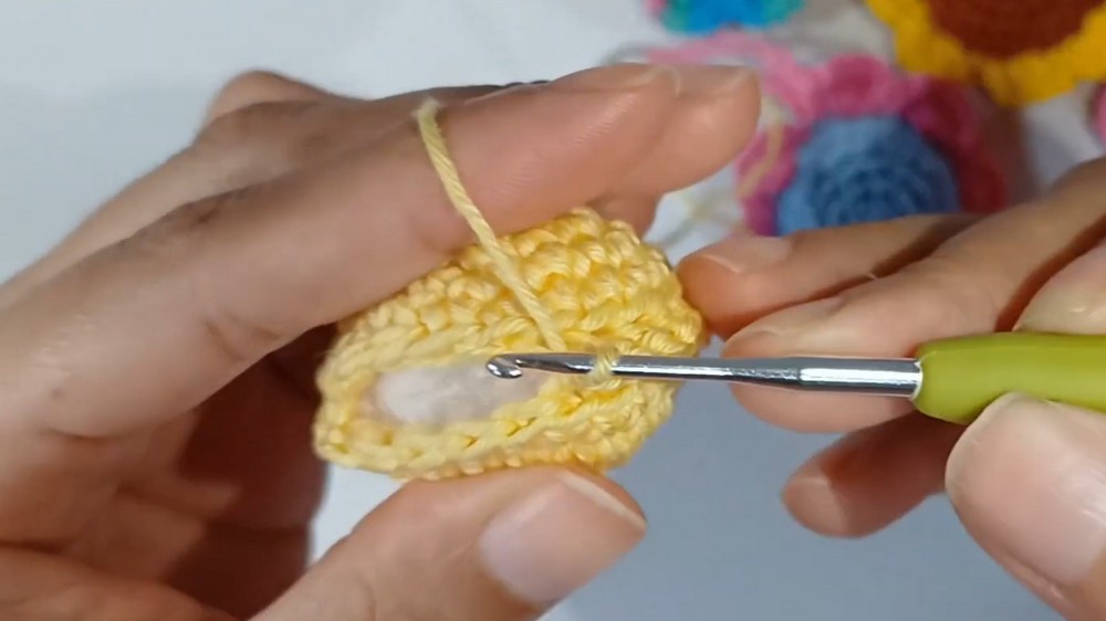 Crochet Flower Keychain