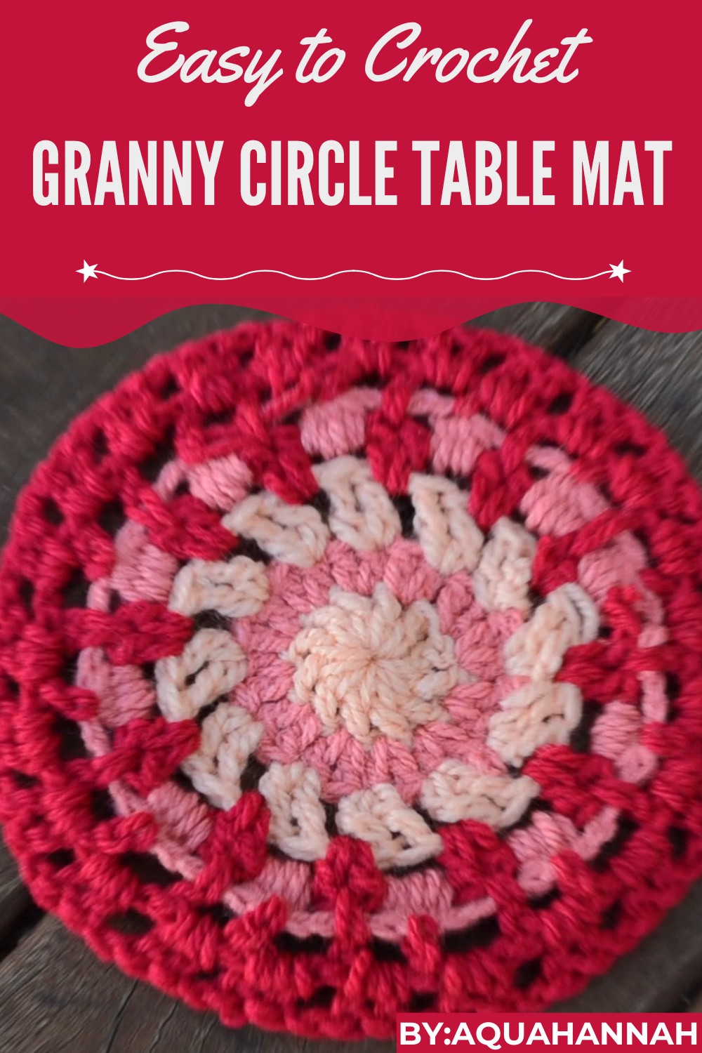 Crochet Granny Circle Table Mat