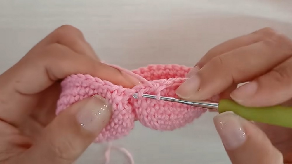 Crochet Heart Keychain