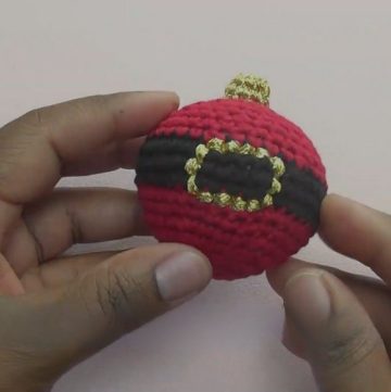 Crochet Santa Ball Christmas