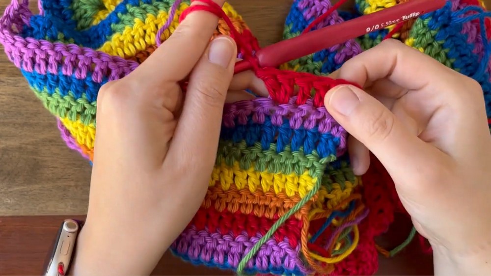 Crochet Rainbow Baby Cardigan