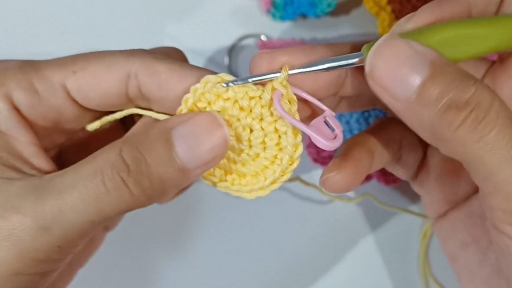 Crochet Flower Keychain