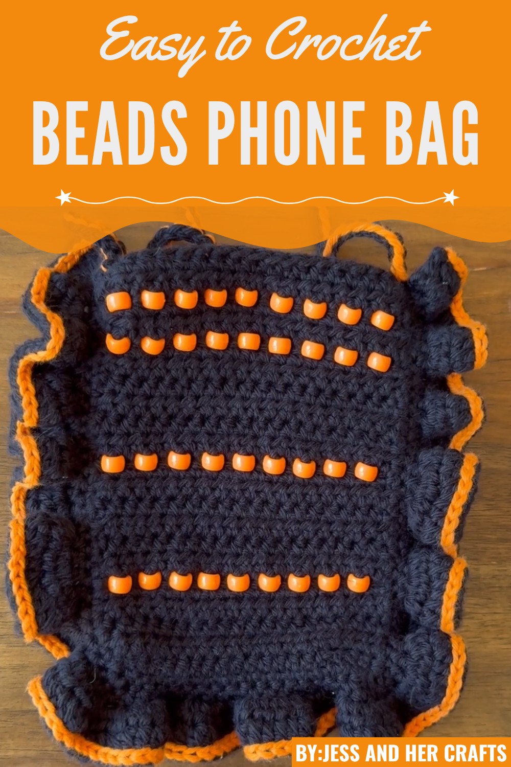 Crochet Beads Phone Bag