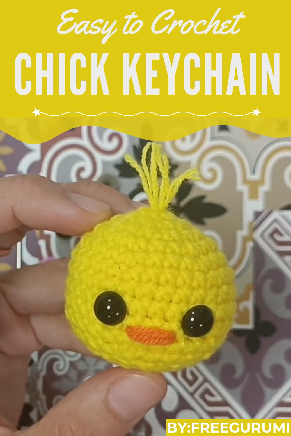 Crochet Chick Keychain