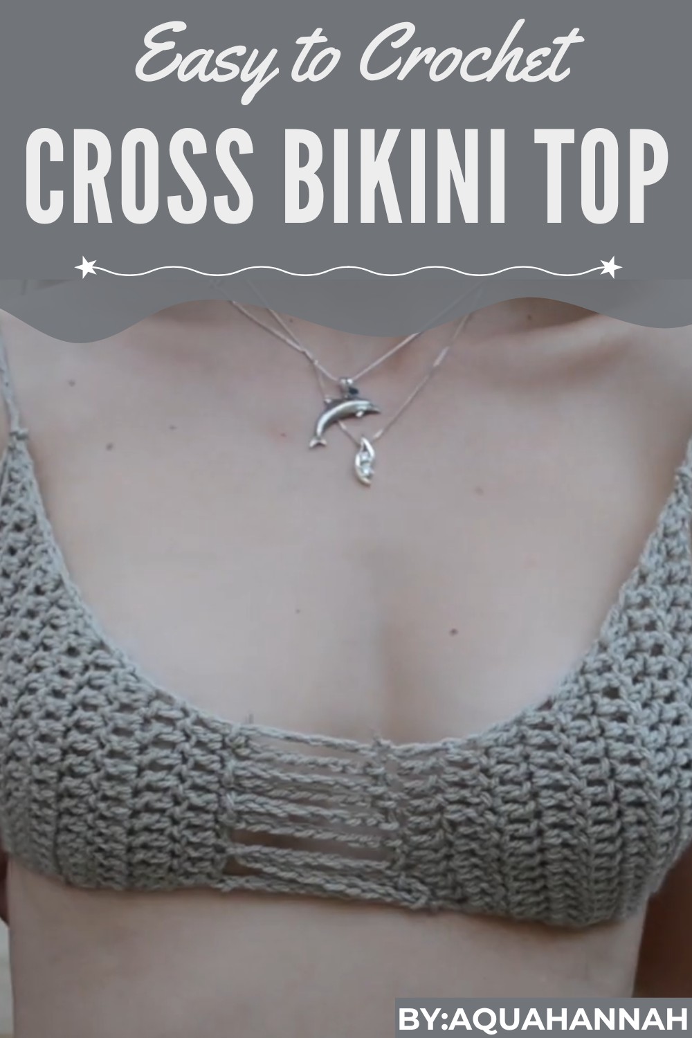 Crochet Cross Bikini Top