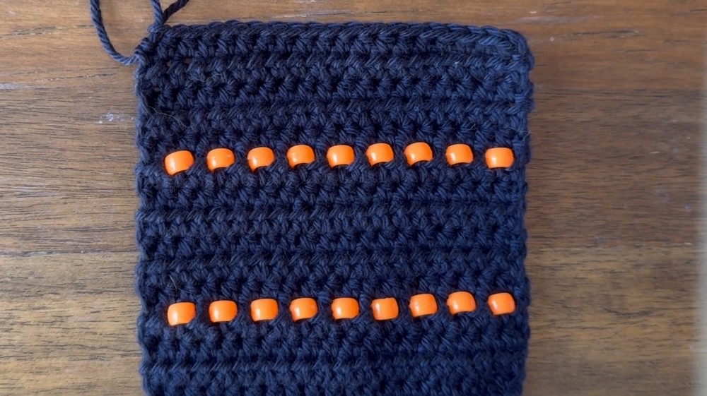 Crochet Beads Phone Bag