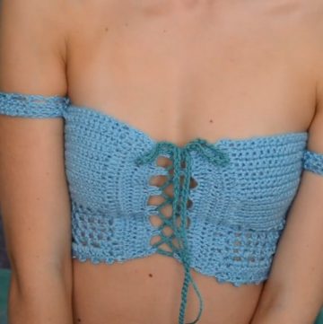 Crochet Shoulder Crop Top