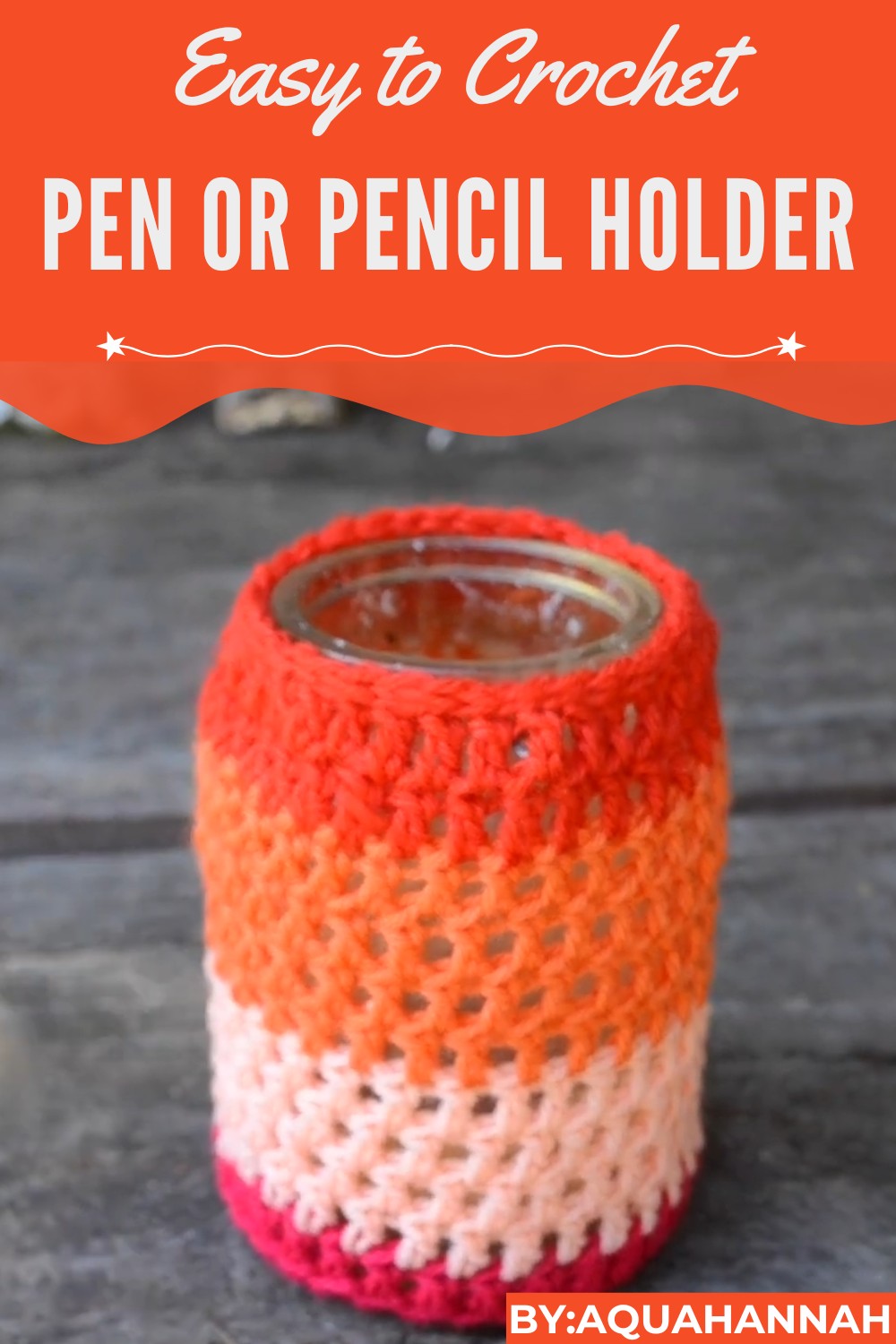 Crochet Pen Or Pencil Holder
