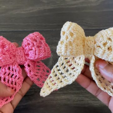 Crochet Bow Hair Clip