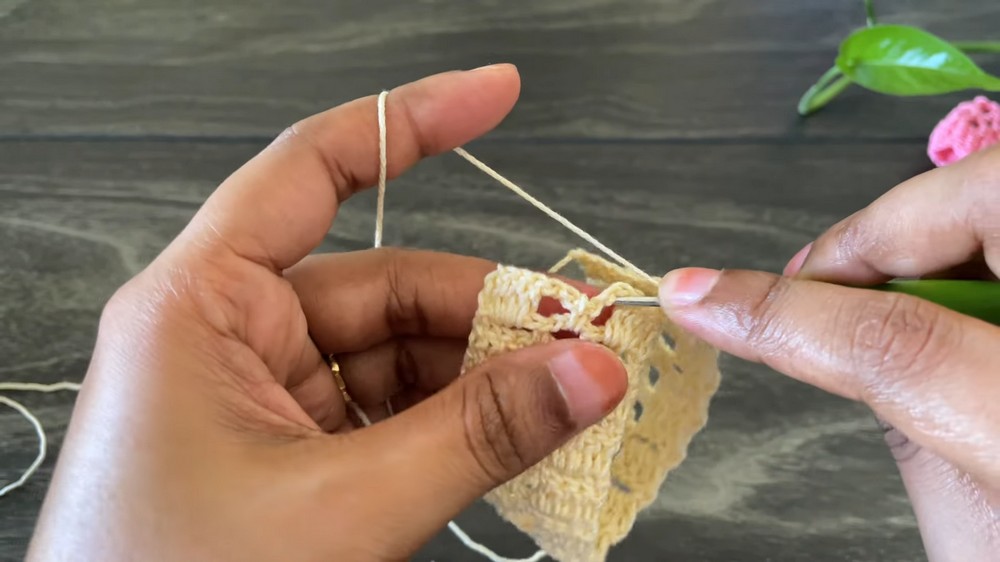 Crochet Bow Hair Clip