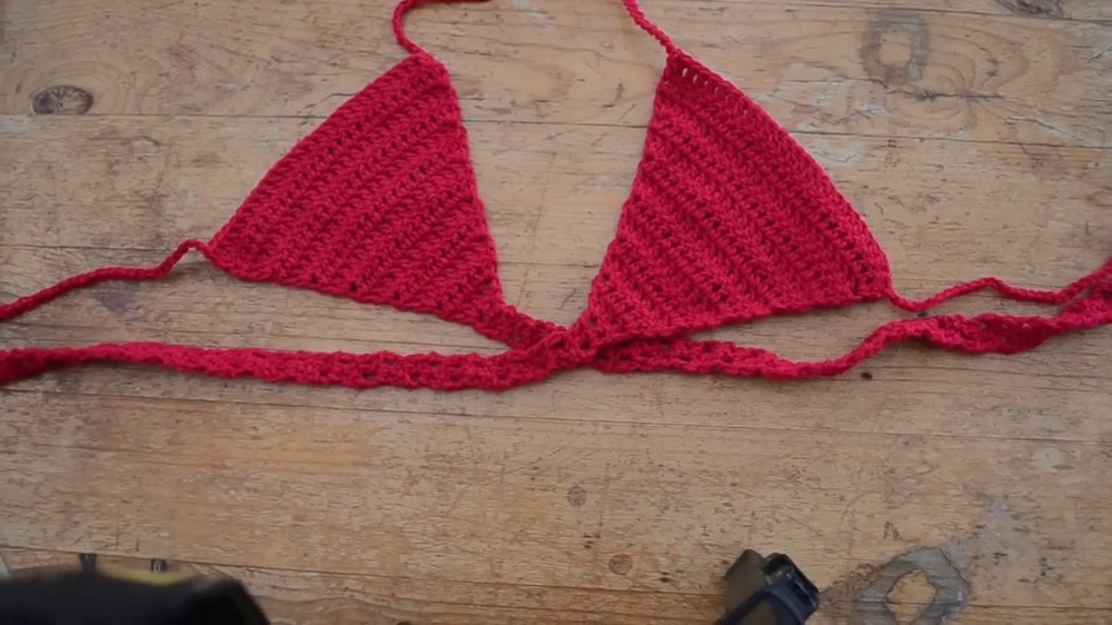 Crochet Cross Bikini Top