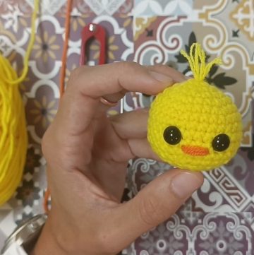 Crochet Chick Keychain