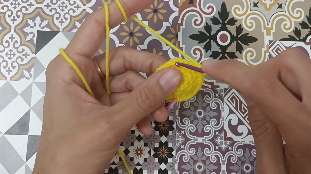 Crochet Chick Keychain