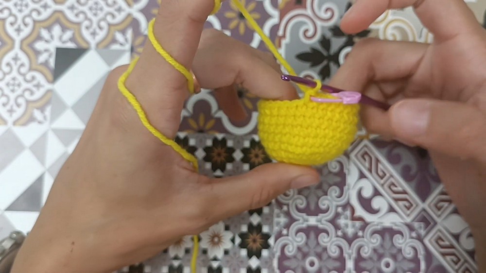 Crochet Chick Keychain