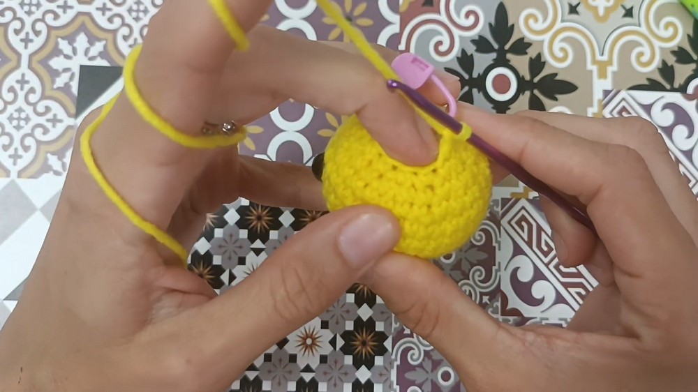 Crochet Chick Keychain