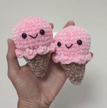Crochet Ice Cream cone plush