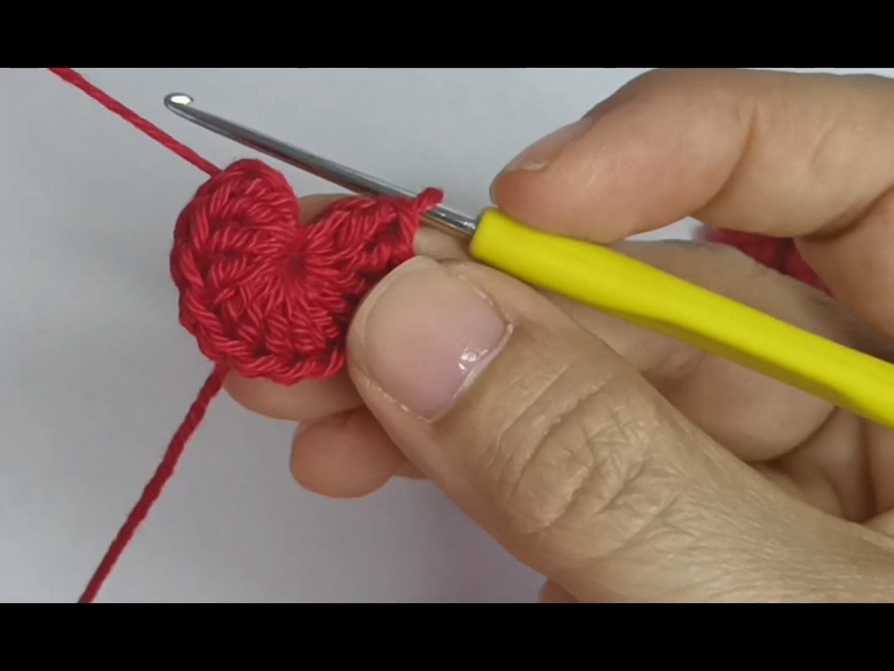 Crochet Spiral Rose Heart