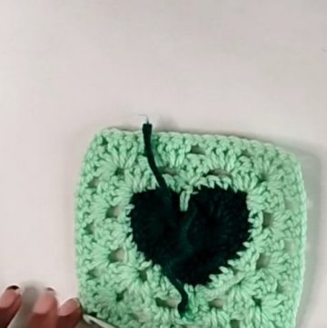 Crochet Heart Granny Square