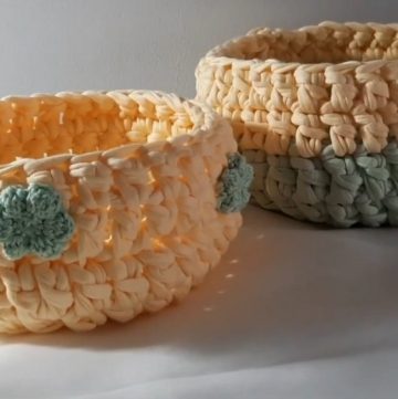 Crochet Flower Baskets