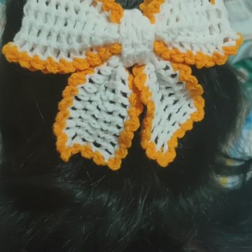 Crochet Bow Hair Clip Pattern 2