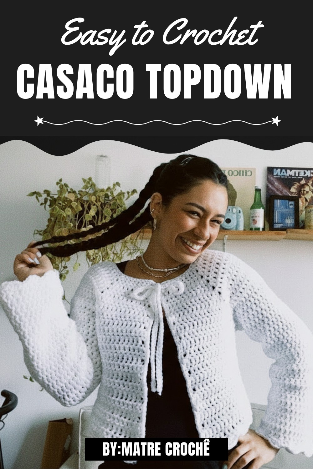 Crochet Casaco Topdown Tutorial