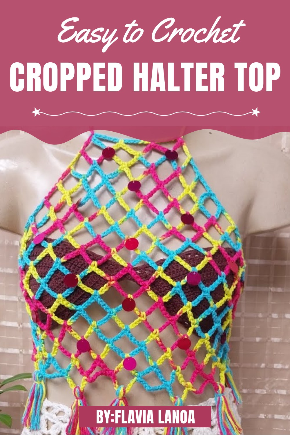Crochet Cropped Halter Top