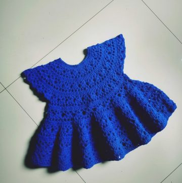 Crochet Cute Baby Frock Step By Step Tutorial 3