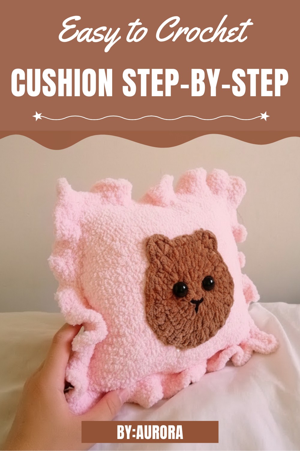 Crochet Cute Cushion Step-by-step Tutorial
