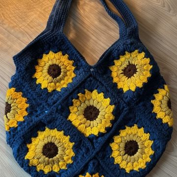 Crochet Flower Granny Square Bag Pattern 2