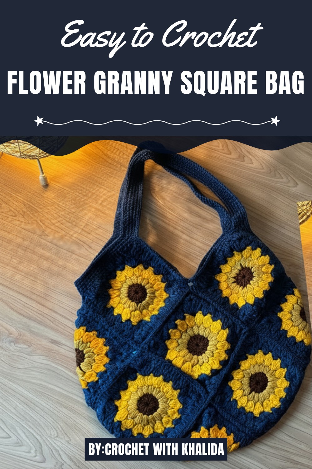 Crochet Flower Granny Square Bag Pattern