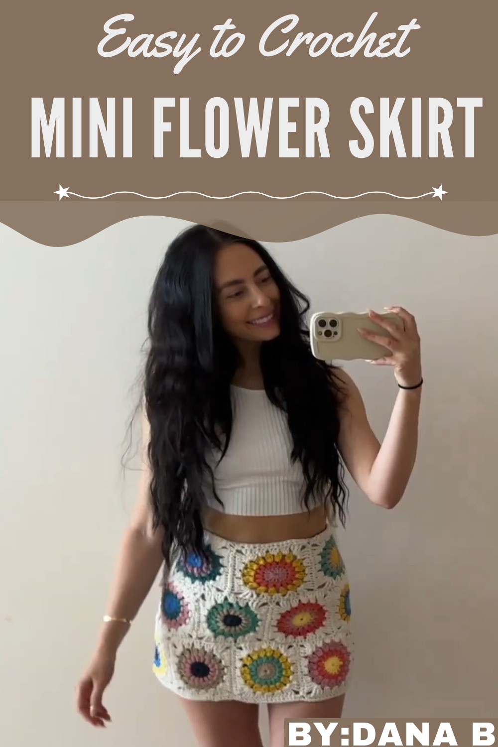 Crochet Mini Flower Skirt