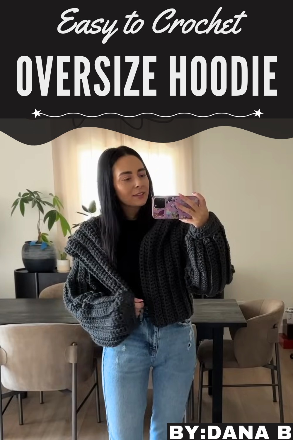Crochet Oversize Hoodie