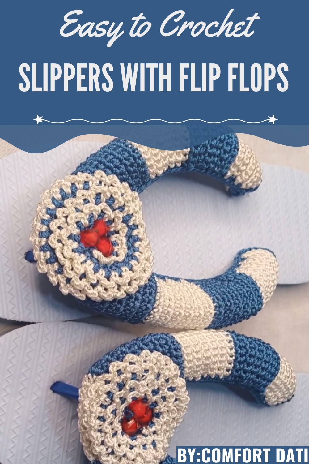Crochet Slippers With Flip Flops