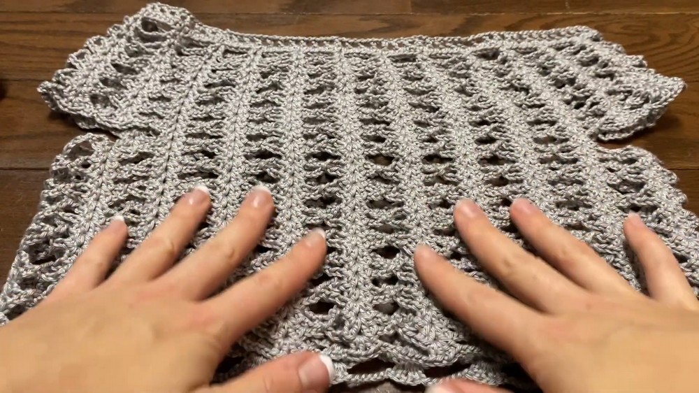 Crochet Long Sleeve Crop Top