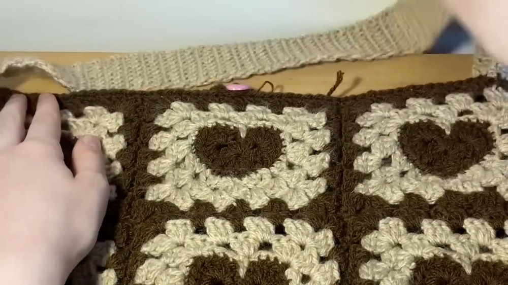 Crochet Heart Tote Bag