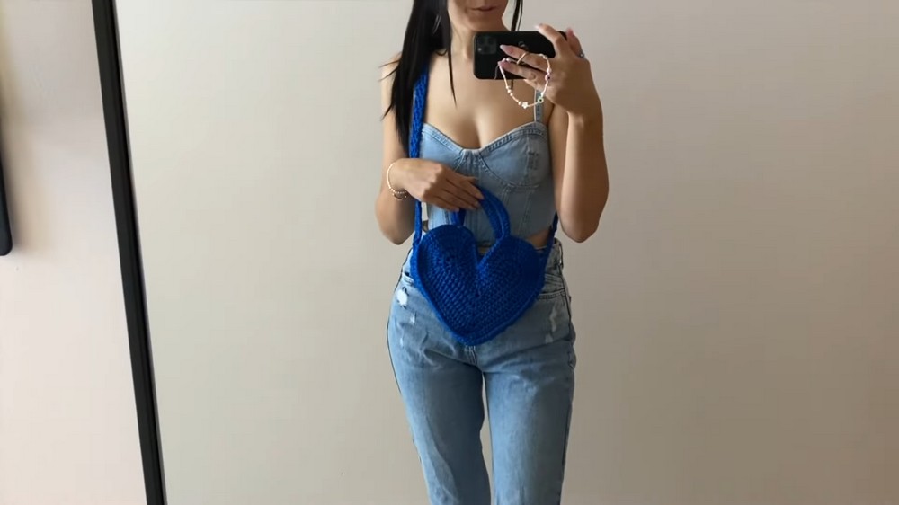 Crochet Cute Heart Bag