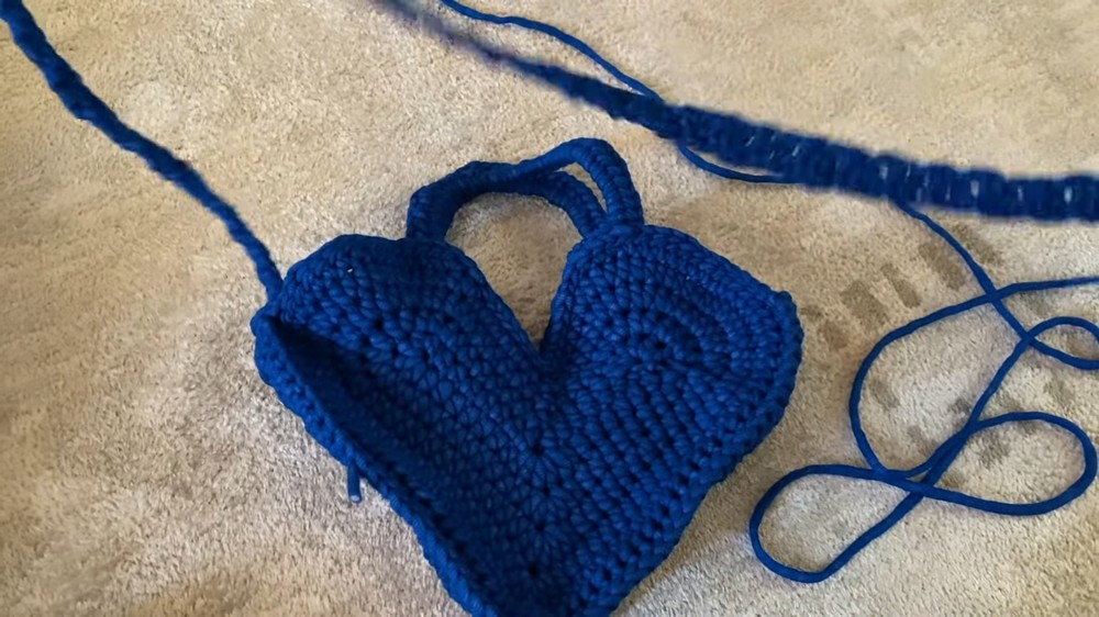 Crochet Cute Heart Bag