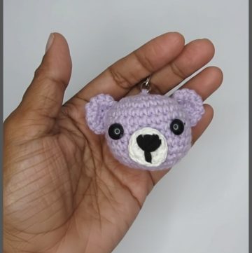 Crochet Teddy Bear Keychain