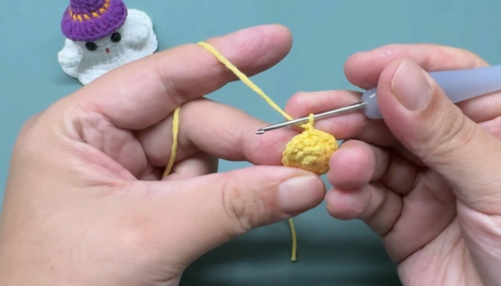 Crochet Corn Keychain
