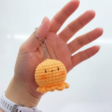 Crochet Octopus Keychain