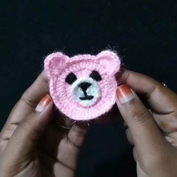 Crochet Teddy Bear Applique