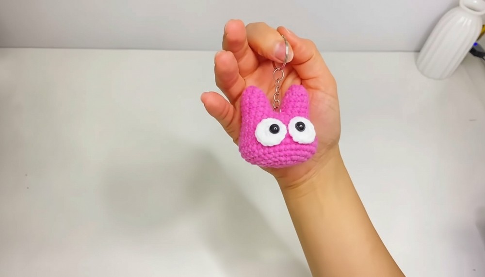 Crochet Cat Keychain