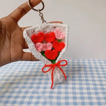 Crochet Heart Bouquet