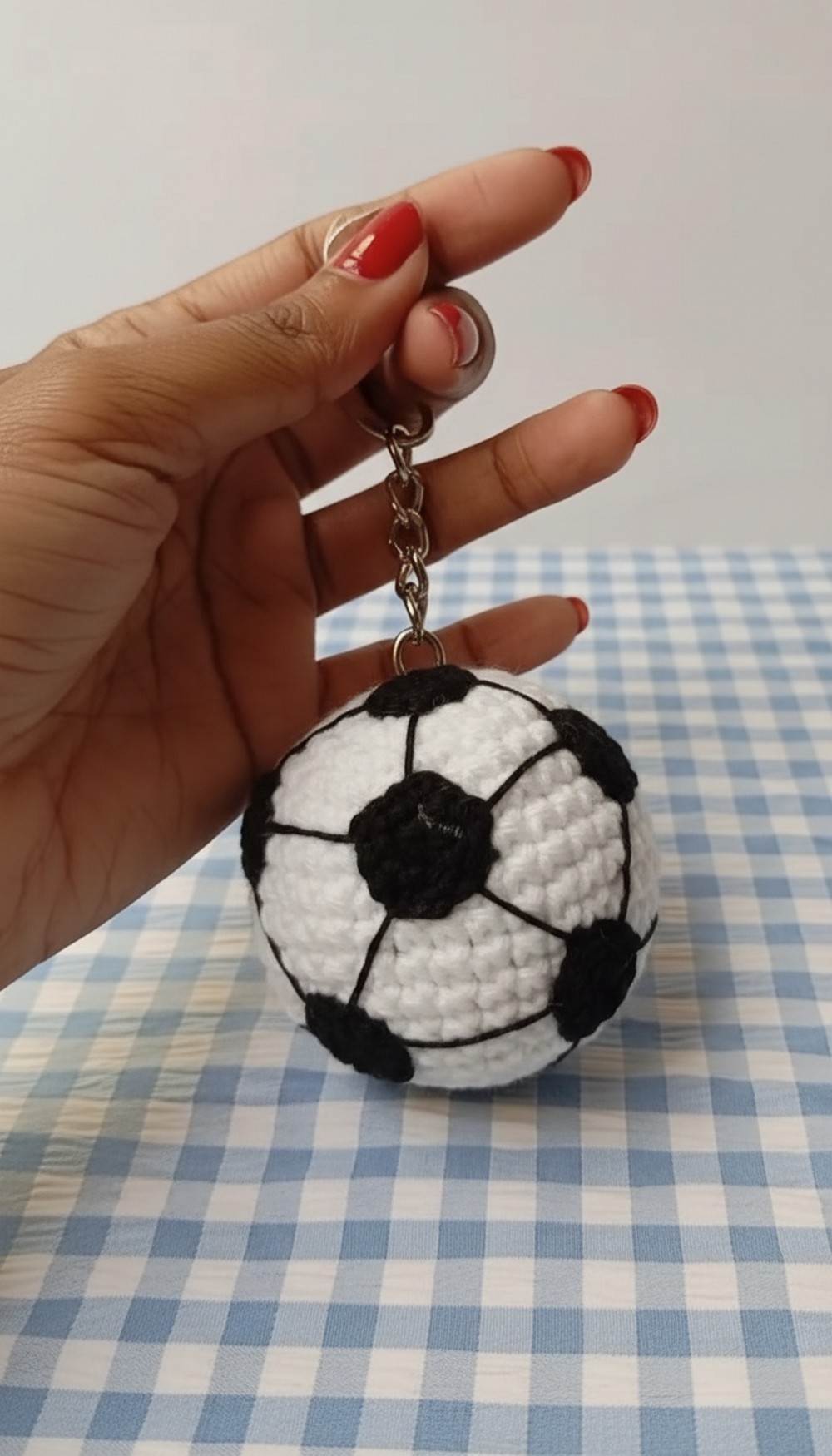 Crochet Football Keychain