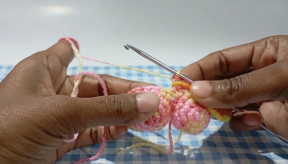 Crochet Heart Keychain